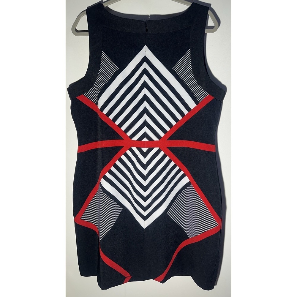Harve Benard Signature Geometric Sublimation Dress Mod Retro Style‎ Size 16